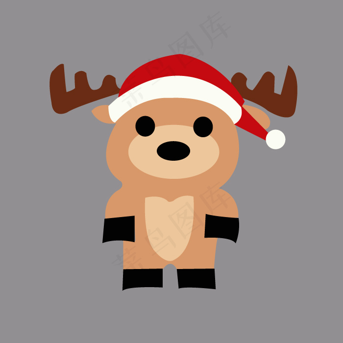 印花矢量图 毛衫图案专题 动物 麋...