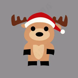 印花矢量图 毛衫图案专题 动物 麋...