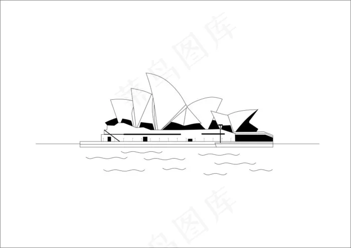 悉尼歌剧院cdr矢量模版下载