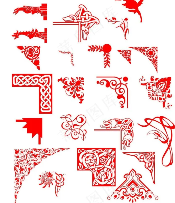 角边图片psd模版下载