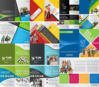 创造性的欧洲和美国的企业画册矢量素...