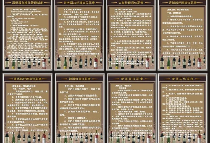 酒吧制度图片cdr矢量模版下载