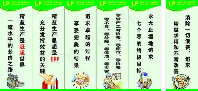 工厂6S标语cdr矢量模版下载