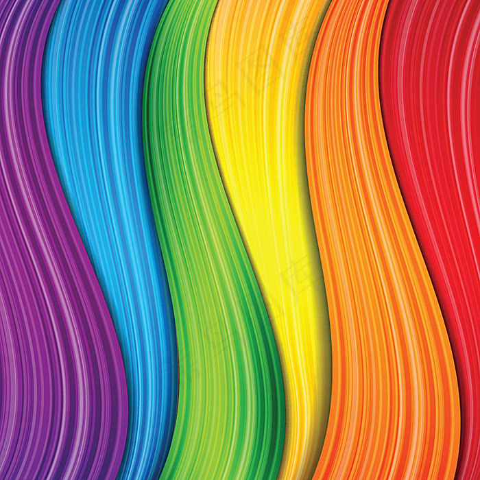 矢量炫彩动感线条设计素材图片