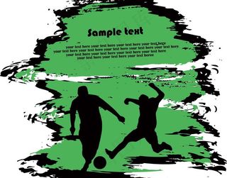 踢足球墨迹背景图片