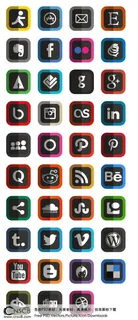 折叠社交媒体图标下载