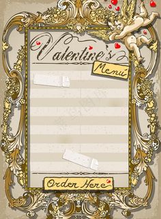 欧式复古菜单图片