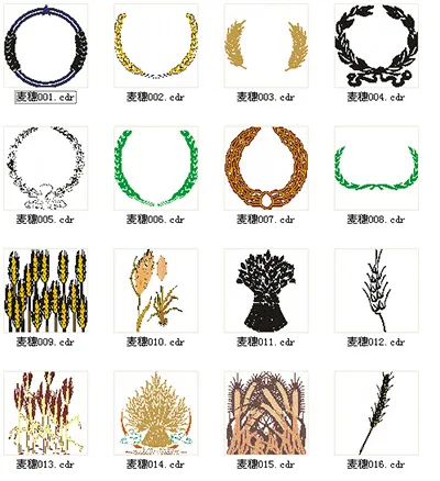 麦穗cdr矢量模版下载