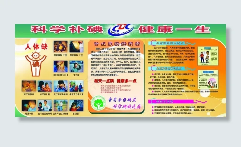 科学补碘 健康一生图片(4724X2362(DPI:50))psd模版下载