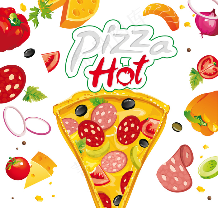 卡通pizza02vectorai矢量模版下载