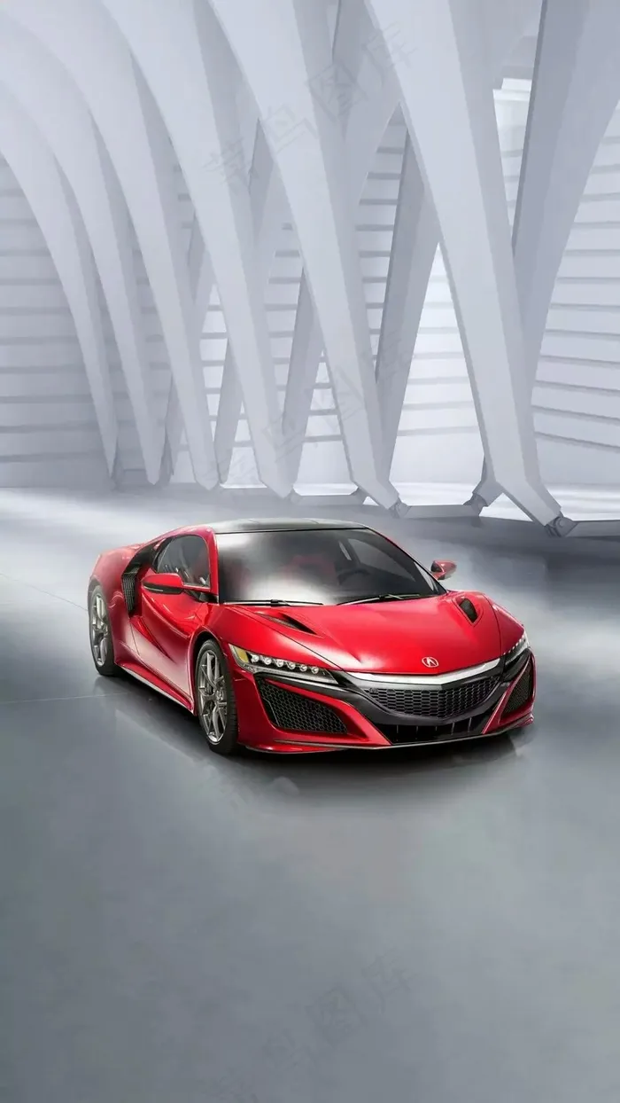 红色的炫酷跑车高清摄影图片