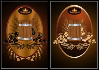 啤酒瓶贴矢量素材主题瓶身贴