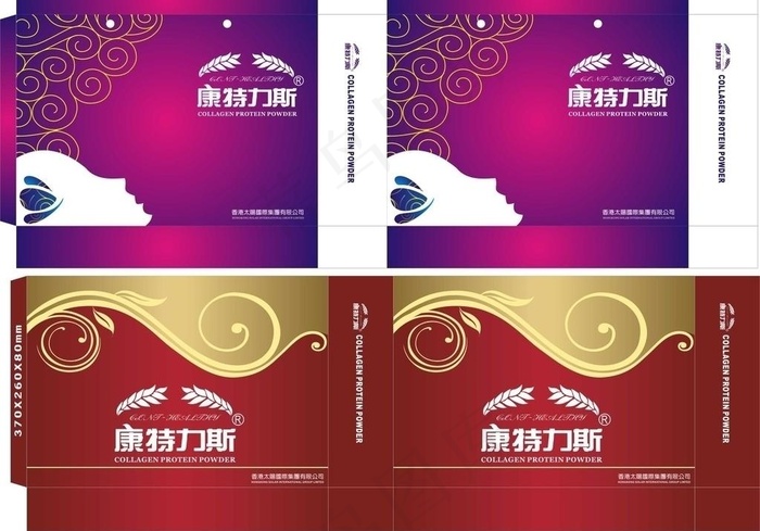 手提袋模版图片cdr矢量模版下载