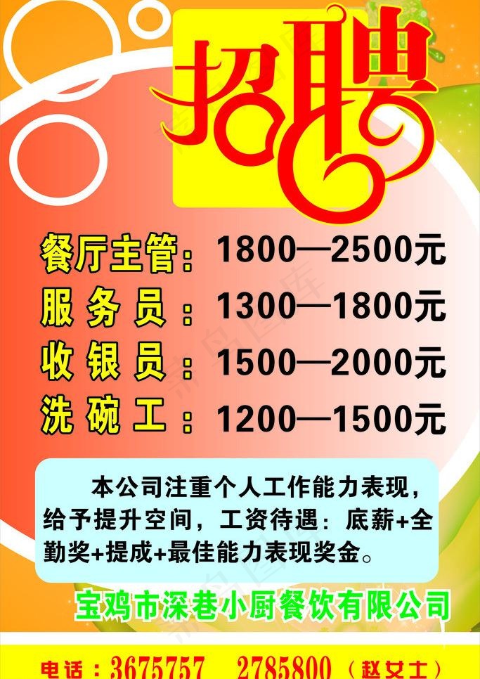 招聘海报图片cdr矢量模版下载