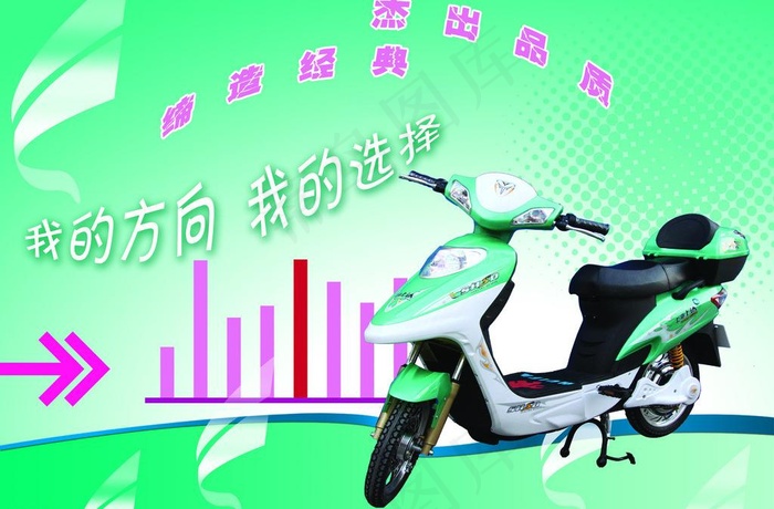 上达电动车 快客系列图片psd模版下载