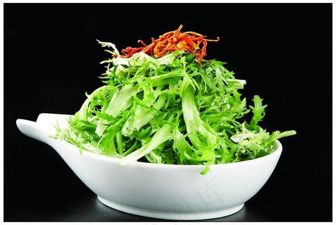 虫草花拌苦菊图片