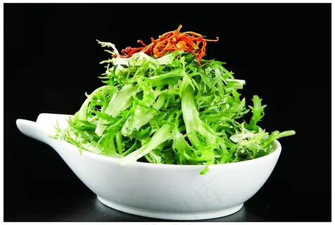 虫草花拌苦菊图片 虫草花拌苦菊图片