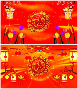 动态新春春节背景视频