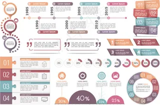 PPT信息图表矢量素材