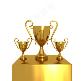 金色的胜利的奖杯
