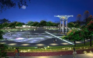 广场夜景效果图图片