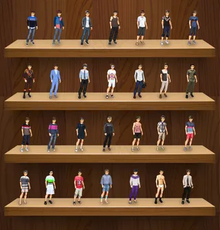 人物模型像素图时装设计形象秀 ps...