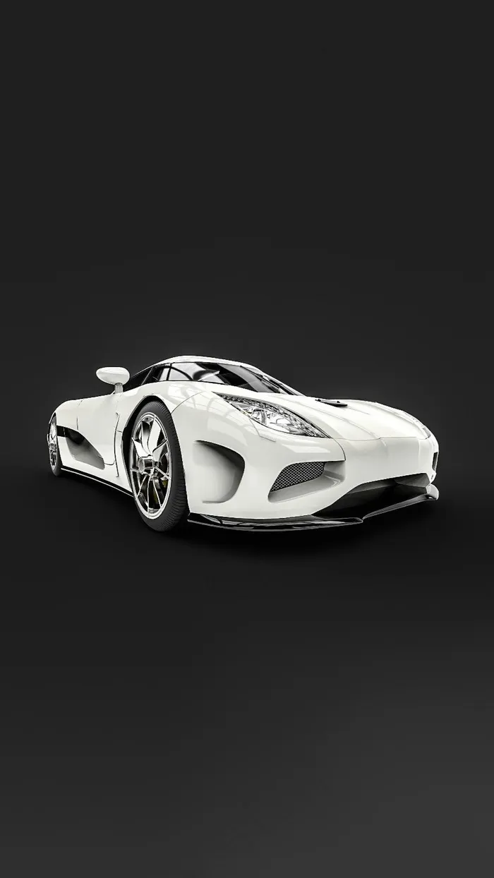 白色的跑车高清摄影图片