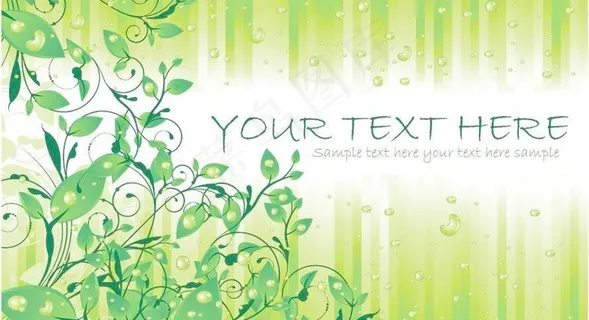 动感绿叶水珠水滴梦幻背景图片 动感绿叶水珠水滴梦幻背景图片