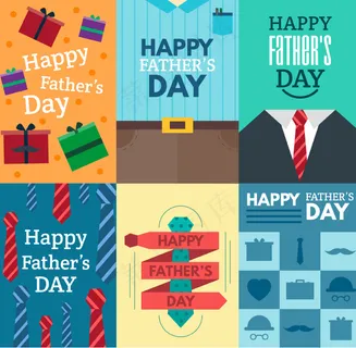 父亲节贺卡矢量