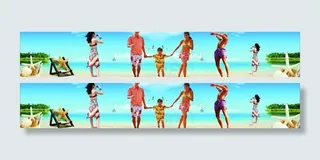 沙滩裤 海边风景图片