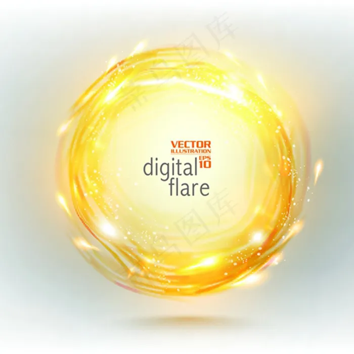 矢量幻彩创意光环背景素材ai矢量模版下载