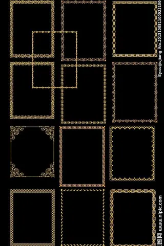 金色相框图片