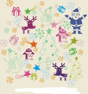 圣诞节手绘元素 圣诞节手绘元素