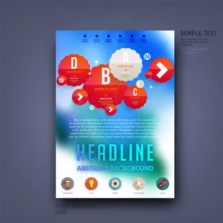 炫彩时尚单页矢量模板图片