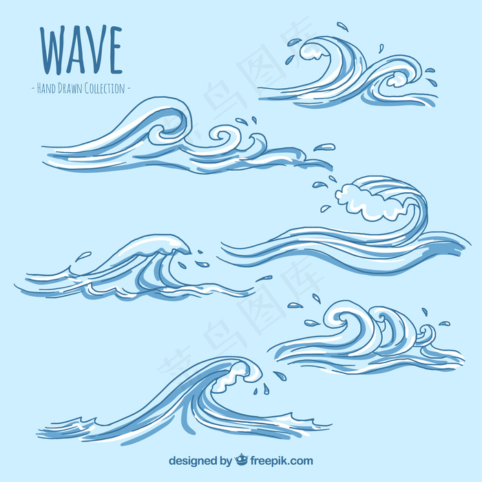 水纹水波纹浪花水珠夏季素材