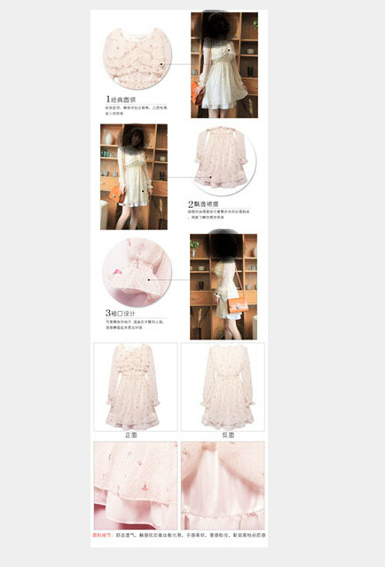 女夏碎花裙细节展示模板