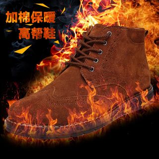 棉鞋男鞋淘宝直通车主图设计燃烧火焰