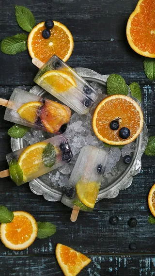 柠檬冰淇淋高清摄影图片