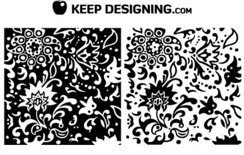 纠结的夏季花卉图案