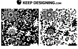 纠结的夏季花卉图案