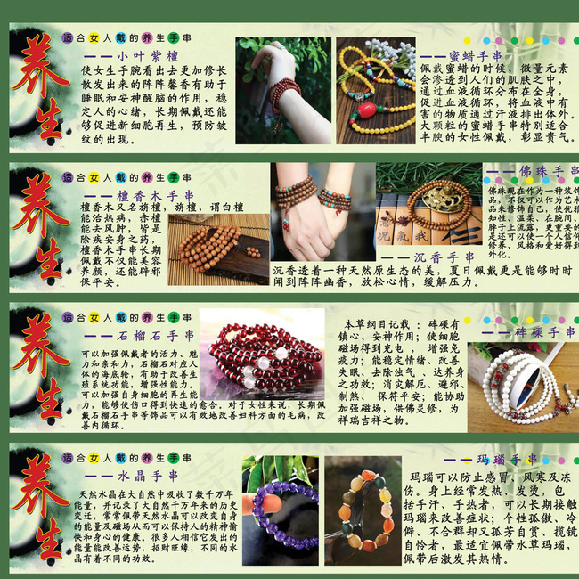 中国风女性养生文玩简介展板图片(6791X1535(DPI:150))psd模版下载