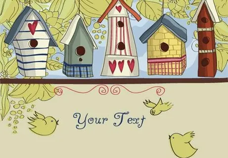 可爱的房子矢量素材