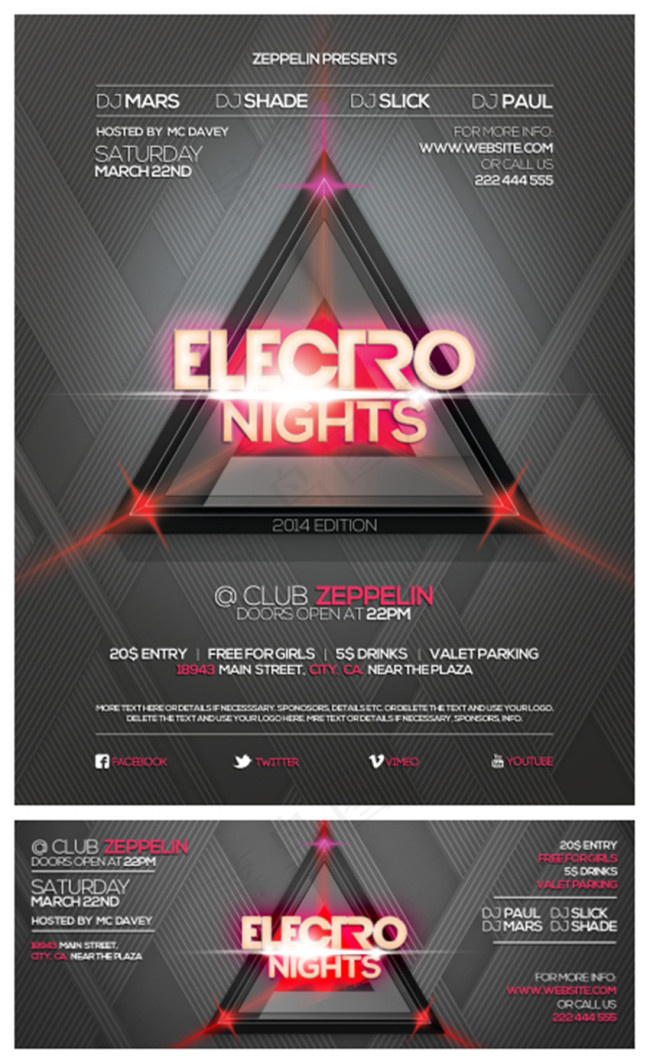 Electro Nights创意海...psd模版下载