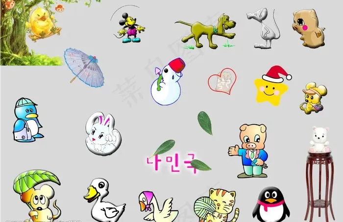 转印画5图片psd模版下载