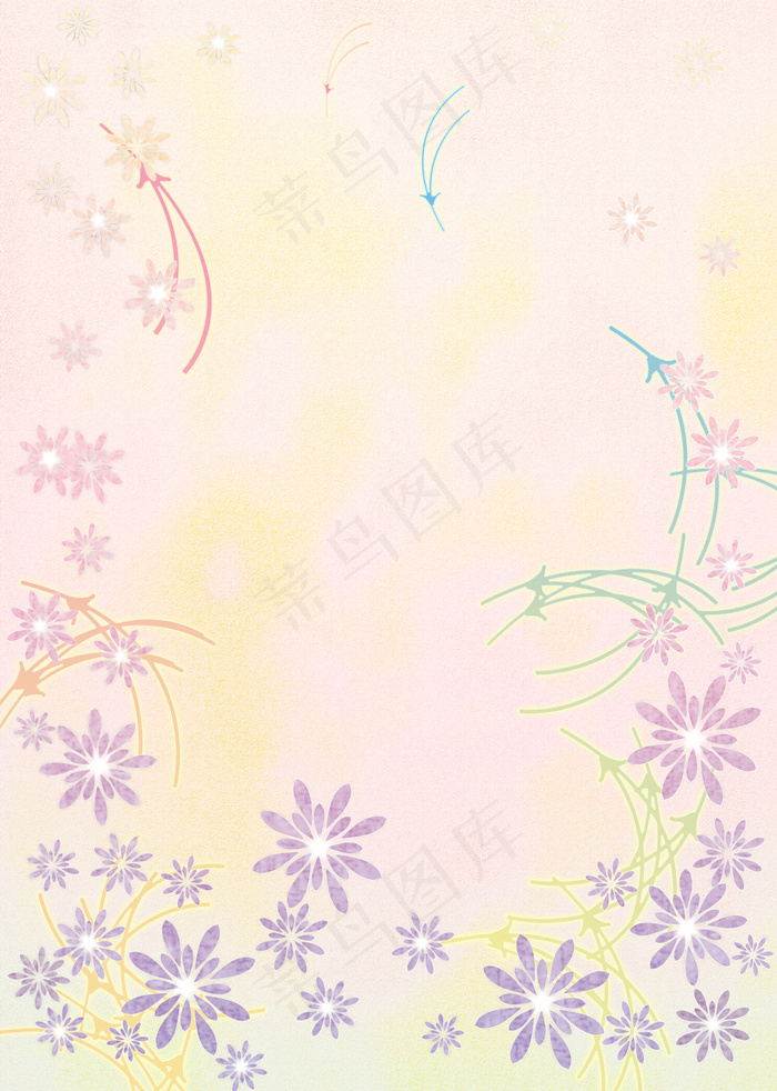 淡紫色碎花粉系底背景图片