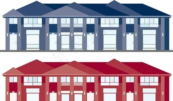 简约建筑物插画矢量素材 eps格式...eps,ai矢量模版下载