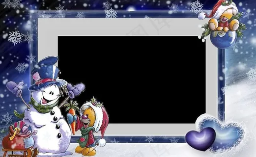 精品圣诞节相框png素材图片