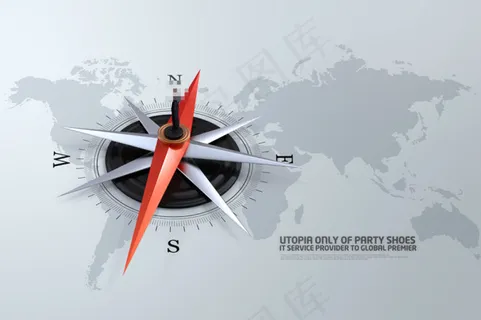 指南针与地图图片