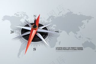 指南针与地图图片