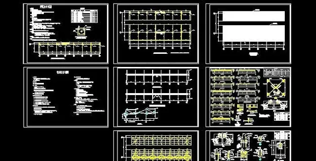 单层悬挑钢结构雨棚设计图